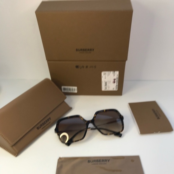 💯 - New Authentic Burberry Brown Gradient Square Ladies Sunglasses BE4324 - Picture 10 of 14